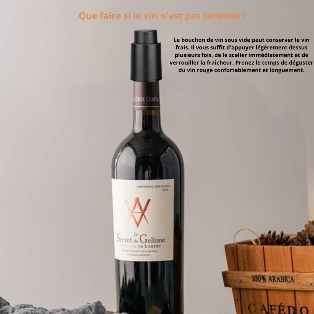 bouteille de vin rouge-Bouchon de vin-Décanteur